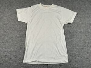 Vintage BVD Shirt Mens Large 42-44 White Short Sleeve Blank Single Stitch